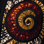 Mesh & Ankara Appliqué Jacket — Black