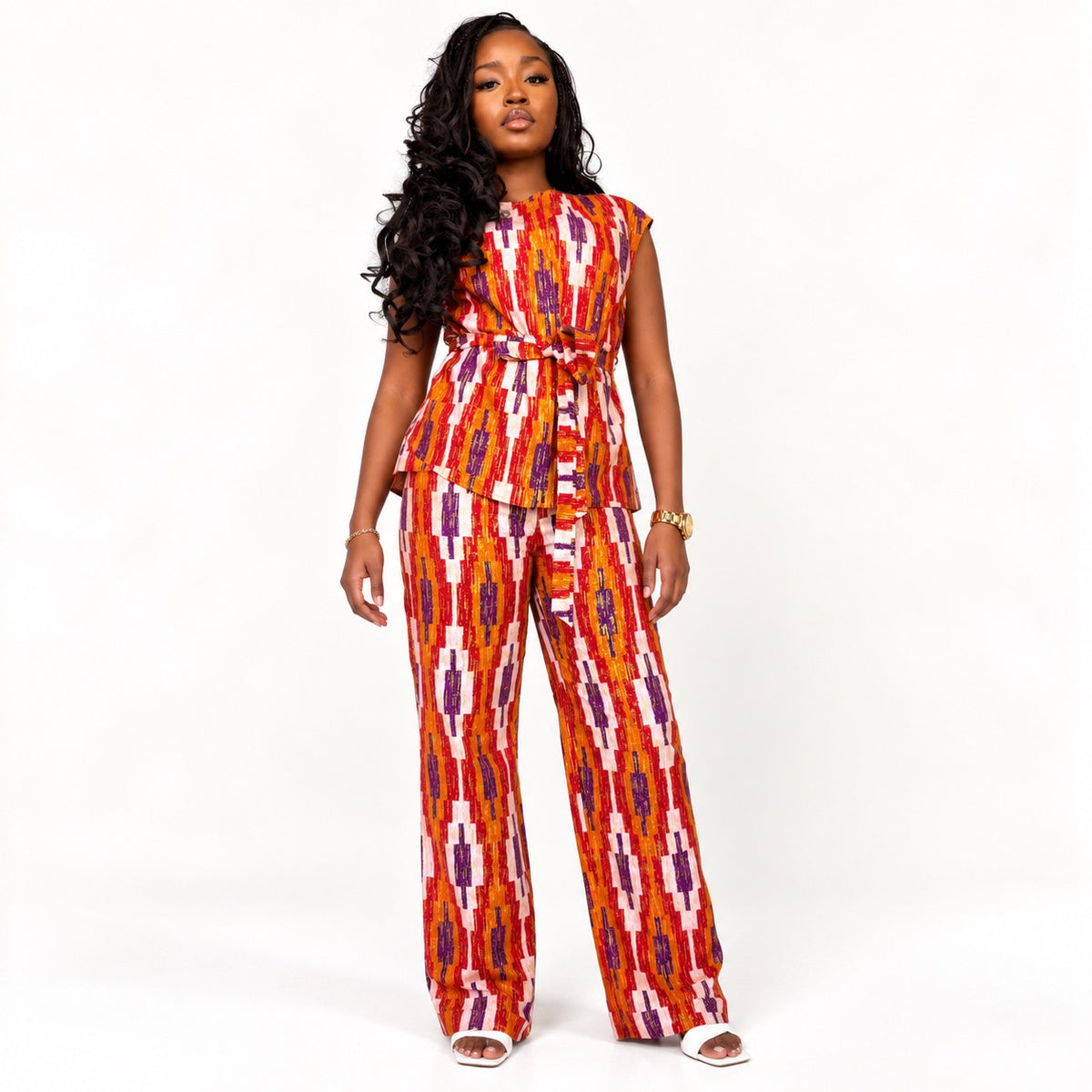 Patterned Ankara Two-Piece Set
