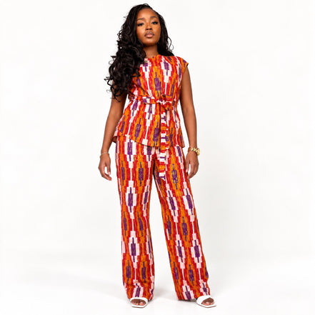 Patterned Ankara Two-Piece Set