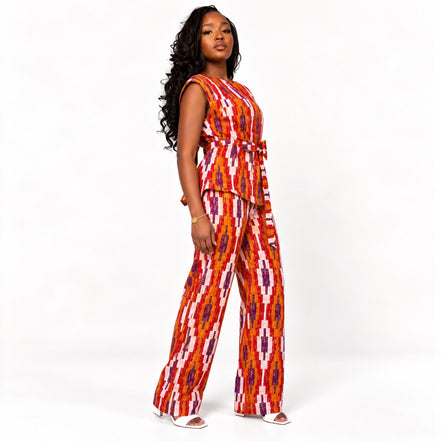 Patterned Ankara Two-Piece Set