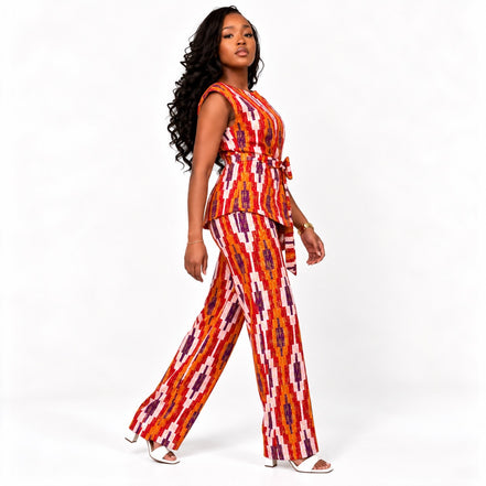 Patterned Ankara Two-Piece Set