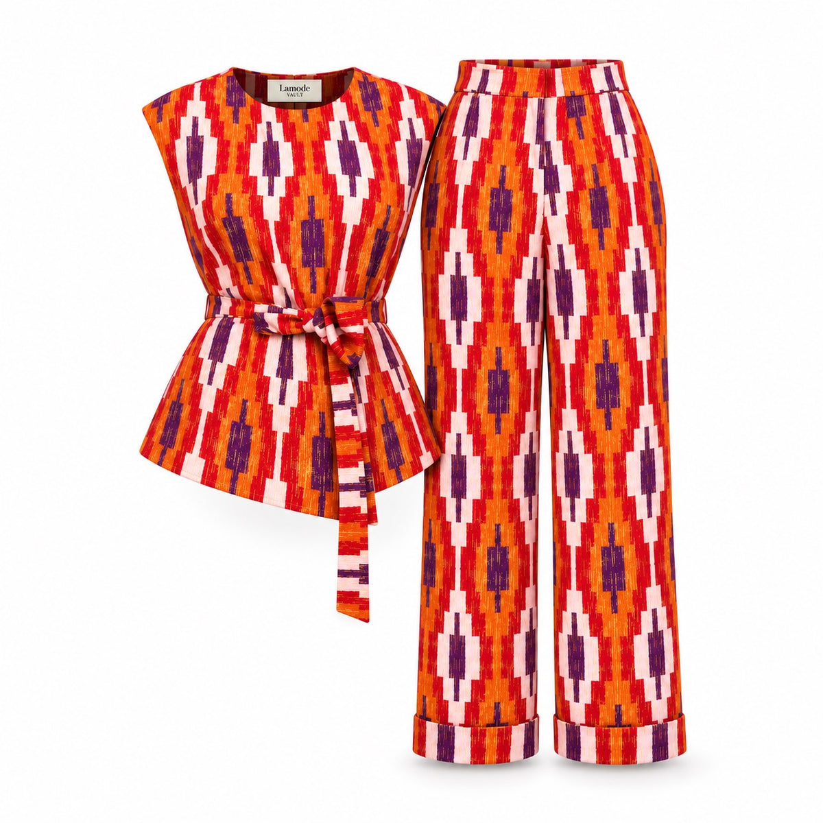 Patterned Ankara Two-Piece Set