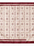 Lamode Vault burgundy Adire-inspired 100% silk satin square scarf, 70 x 70 cm