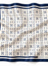 Lamode Vault Midnight Navy Adire-inspired 100% silk square scarf, 70 x 70 cm
